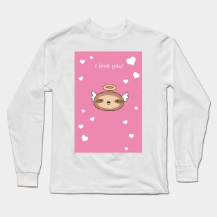 I Love You - Angel Face Sloth Long Sleeve T-Shirt